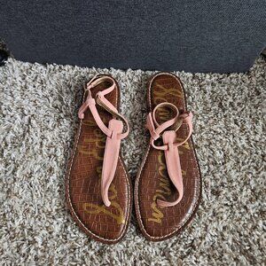 Sam Edelman Gigi Leather Sandal Pink Suede size 8.5